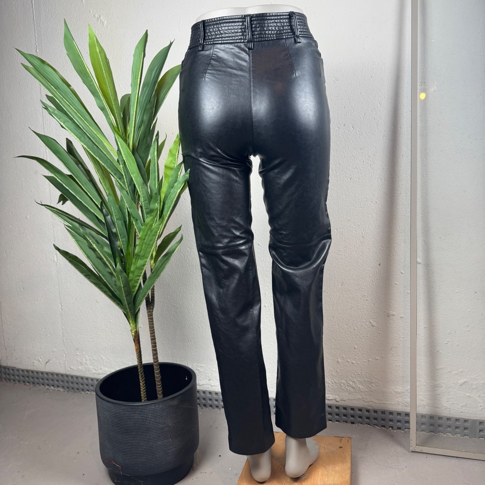 Dark Academia Minimalist Edgy Aritzia Wilfred Black Vegan Leather Pants Size 0